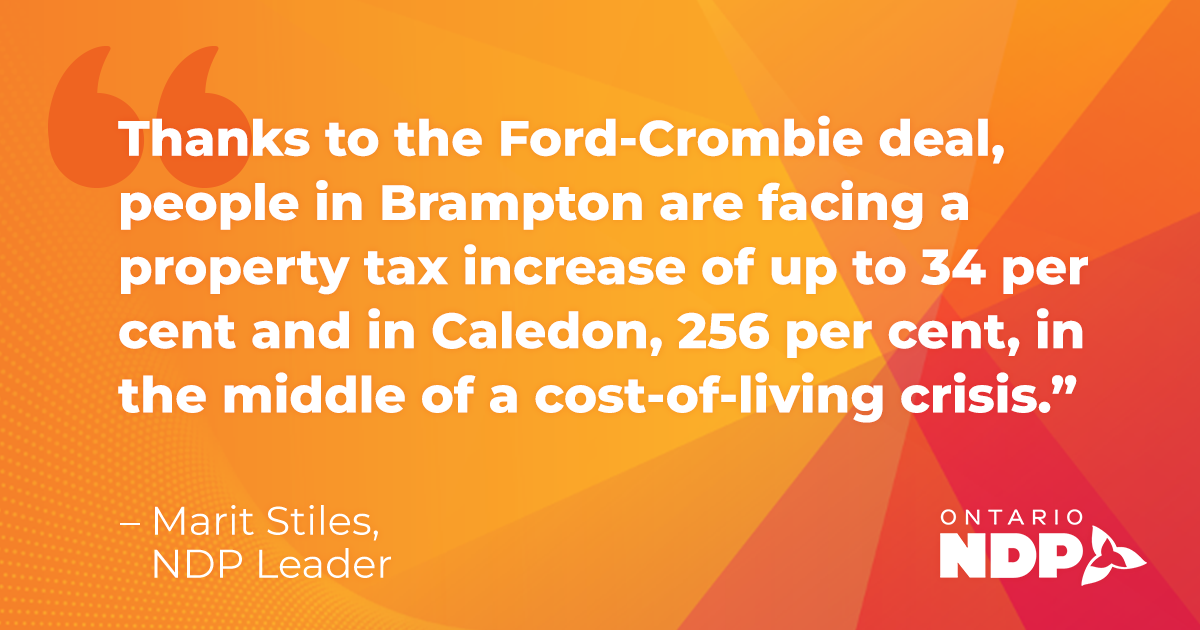 FordCrombie deal means staggering tax increase for Brampton and